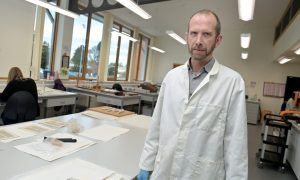 Senior conservator Richard Aitken in the conservation studio.
Image Sandy McCook/DC Thomson