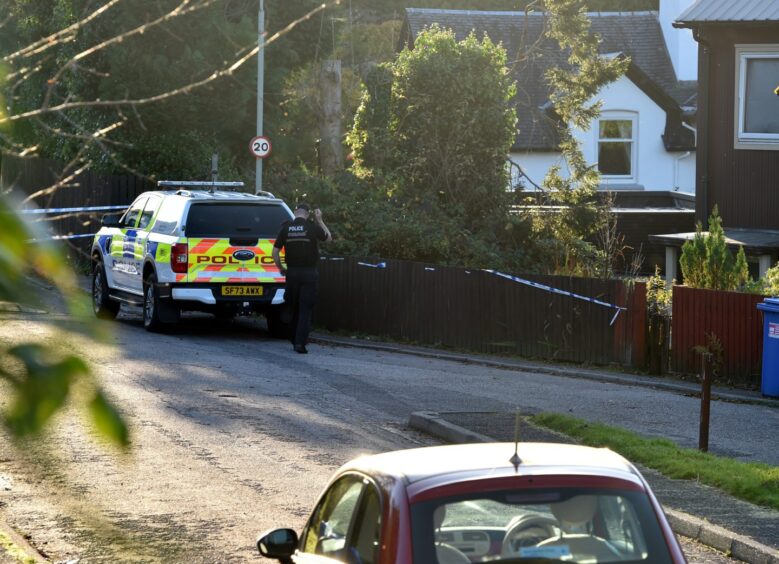 Police at Grange Road in Fort William