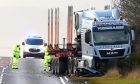 The A9 was closed as a result of the collision between the lorry and BMW. Image DC Thomson