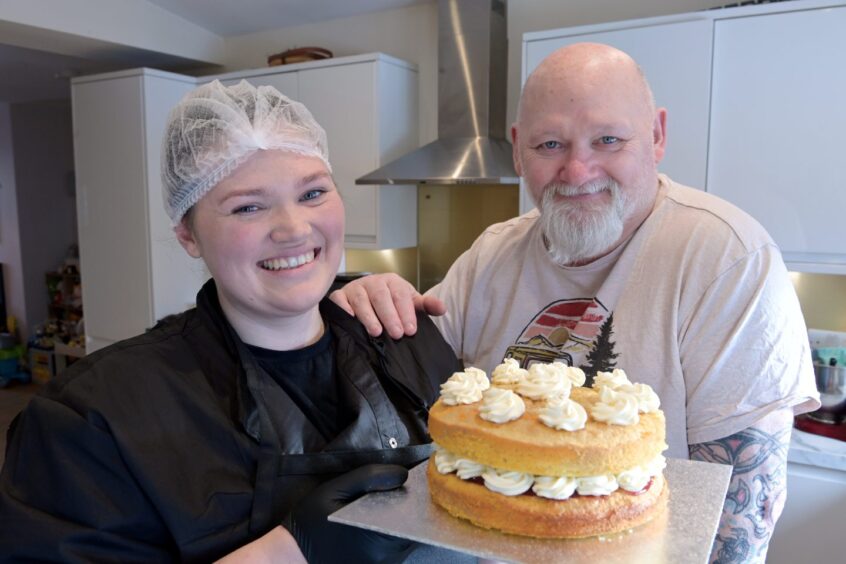 Up Tae High Dough's Shauna and her father Neil in her Beauly kitchen, 