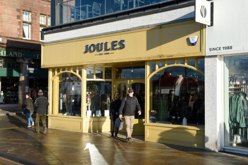 Joules yellow store in Oban.