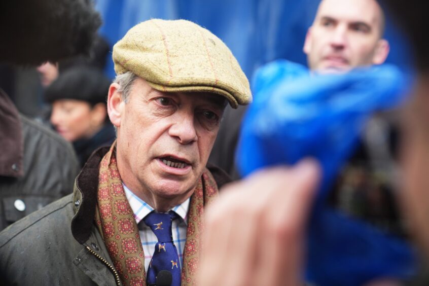 Nigel Farage joins farmers protesting in central London over the changes to inheritance tax rules