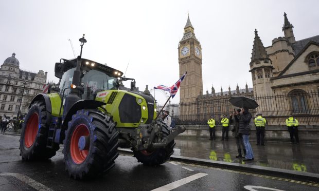 Farmers protest in central London over the changes to inheritance tax rules in the recent Budget.