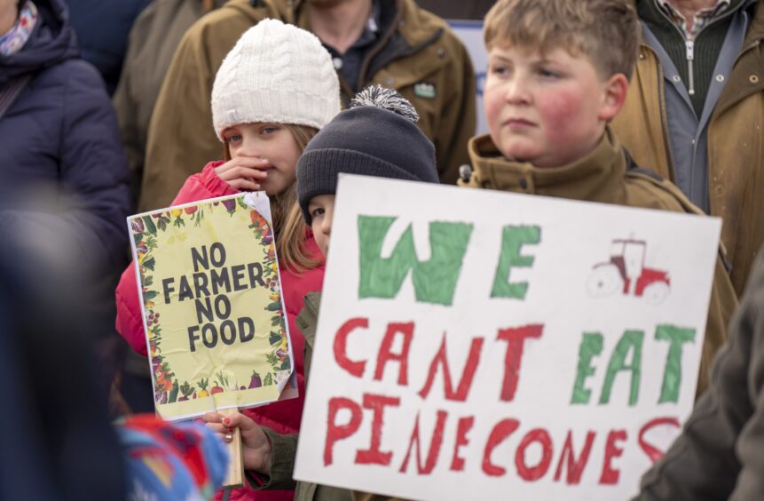 Some farmers brought their children along