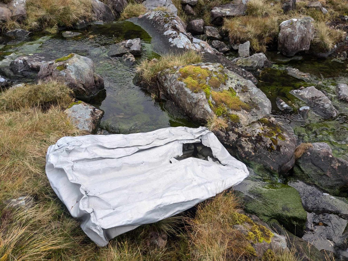 Remains of the crashed Lancaster bomber. Image: Gayle Ritchie.