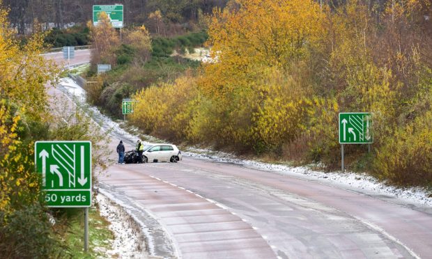 The scene on the A96. Image: Jasper Image