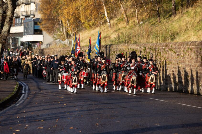 Pipe band in Inverness 