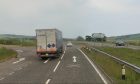 Lorry on the A90 near Drumlithie.