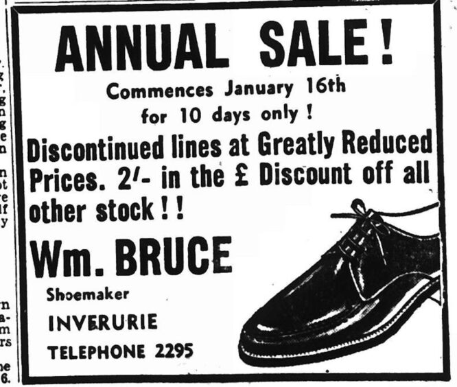 A WM Bruce advert from a 1969 edition of The Press and Journal. Image: British Newspaper Archive