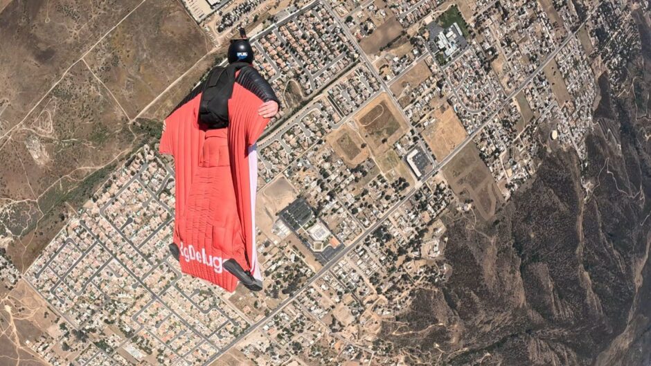 Liam Byrne wingsuit jump 