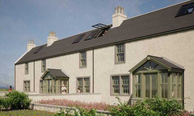 Artist impressions of what the rear of the Coastguard Cottages could look like.