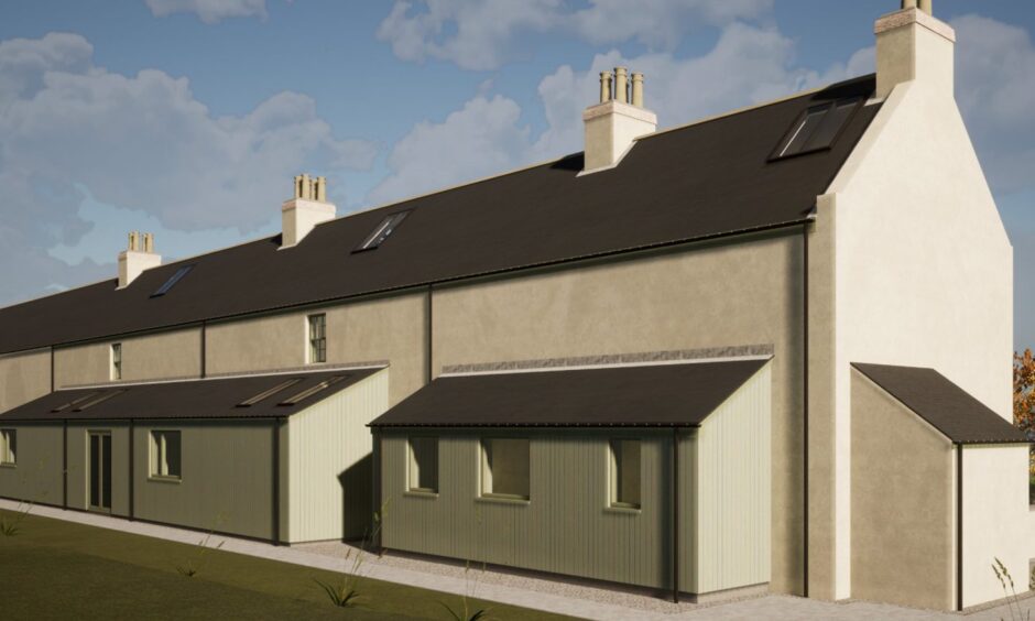 Artist impressions of what the rear of the Coastguard Cottages could look like.