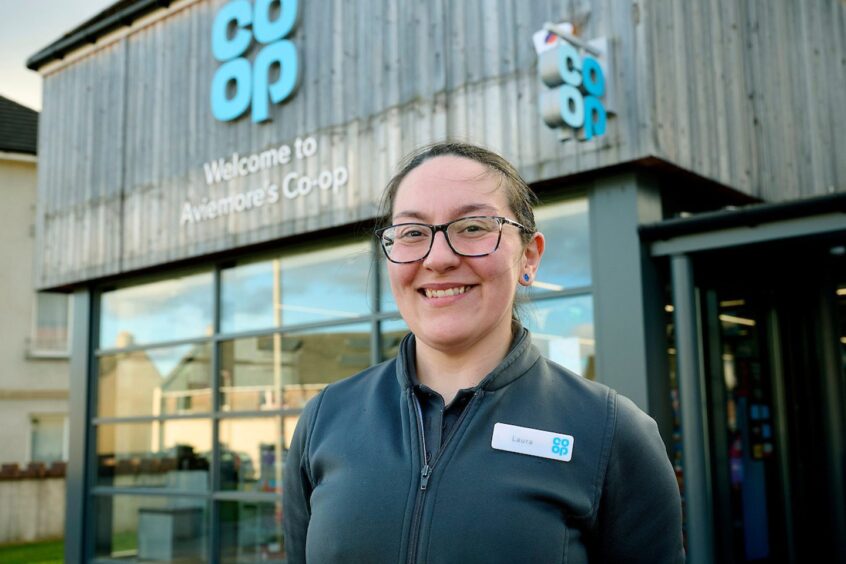 Laura Harvie outside Co-op