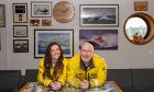 Eilidh and Victor Sutherland in Fraserburgh lifeboat station