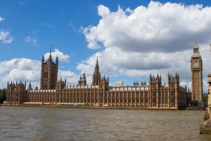 The Houses of Parliament. London.