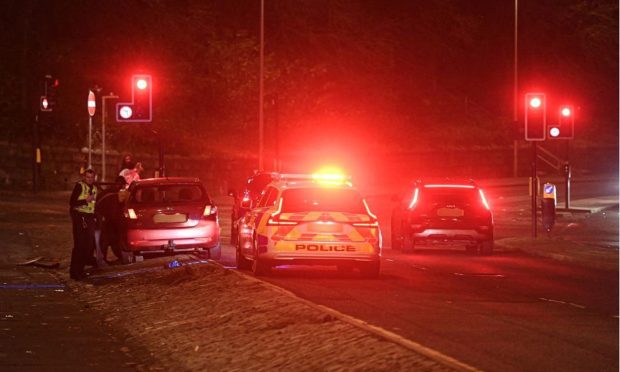 Car involved in crash on West North Street with police