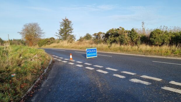 The road is currently closed. Image: DC Thomson