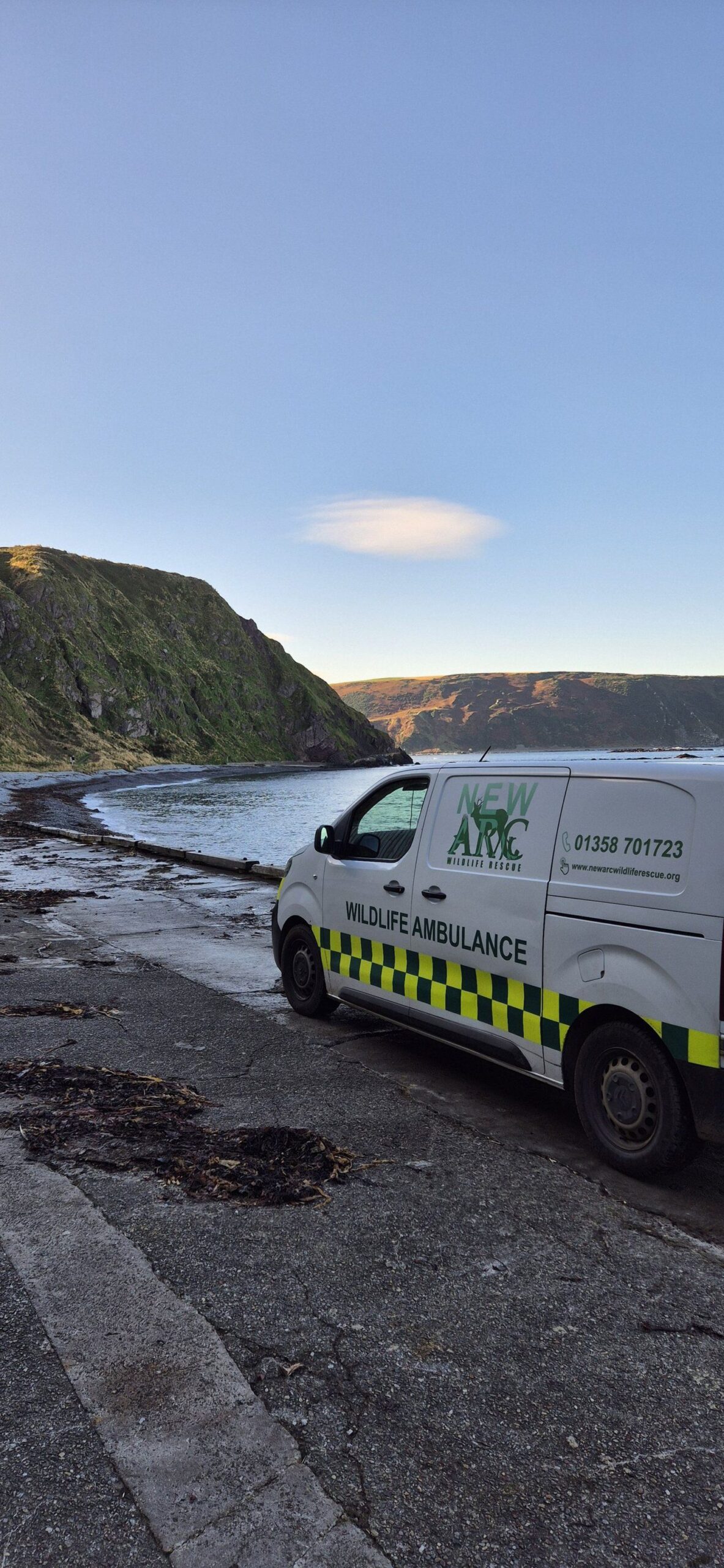 New Arc Wildlife Rescue ambulance in Crovie