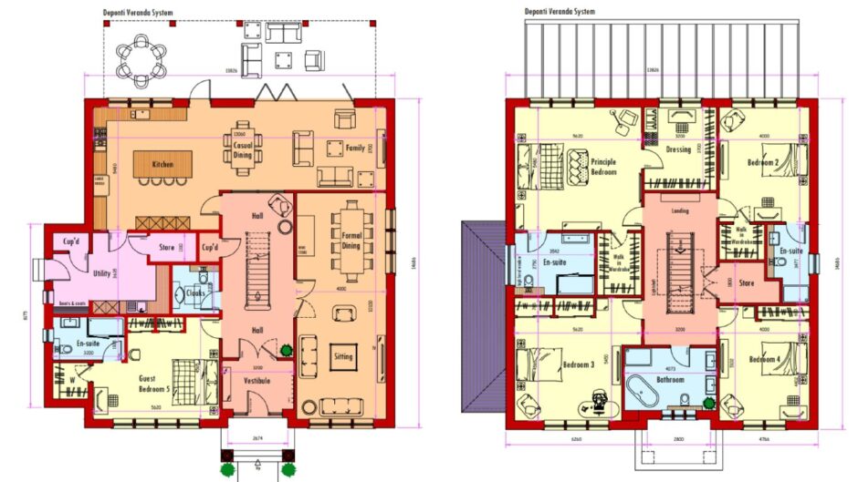 Drawings of the proposed new home at 43 Hillview Road.