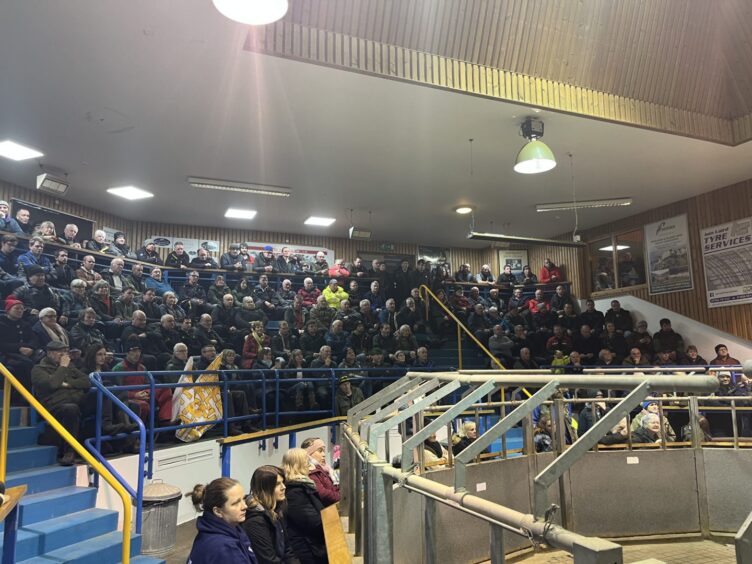 The farmers' rally at Orkney Auction Mart. 