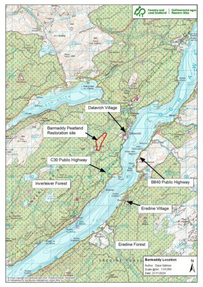 The site of new peatland restoration scheme.