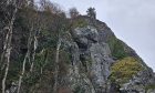 The rock that sits above the A828 near Benderloch