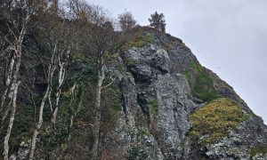 The rock that sits above the A828 near Benderloch