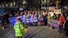 Reclaim the Night march Aberdeen.