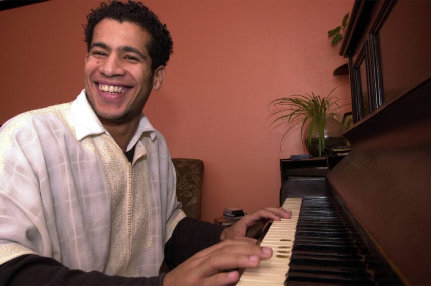 Aberdeen FC striker Hicham Zerouali plays the piano 