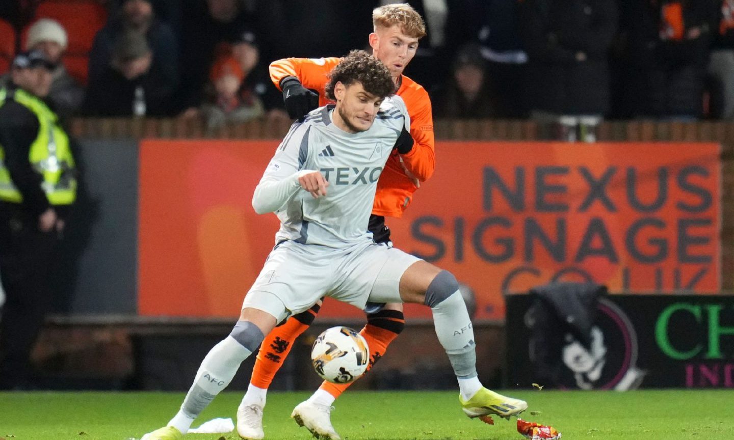 Aberdeen's Dante Polvara in action against Dundee United. Image: Shutterstock 