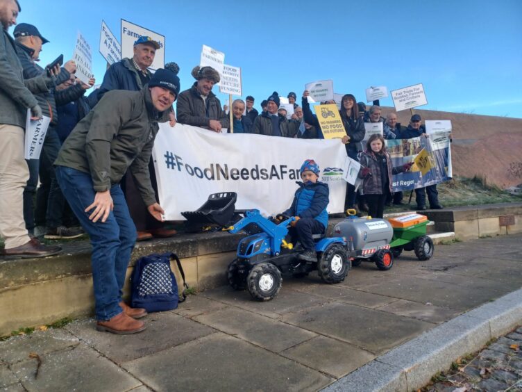 NFUS North East members at a recent farmers' rally in Edinburgh.