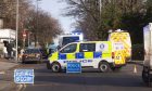 Police van on Whinhill Road