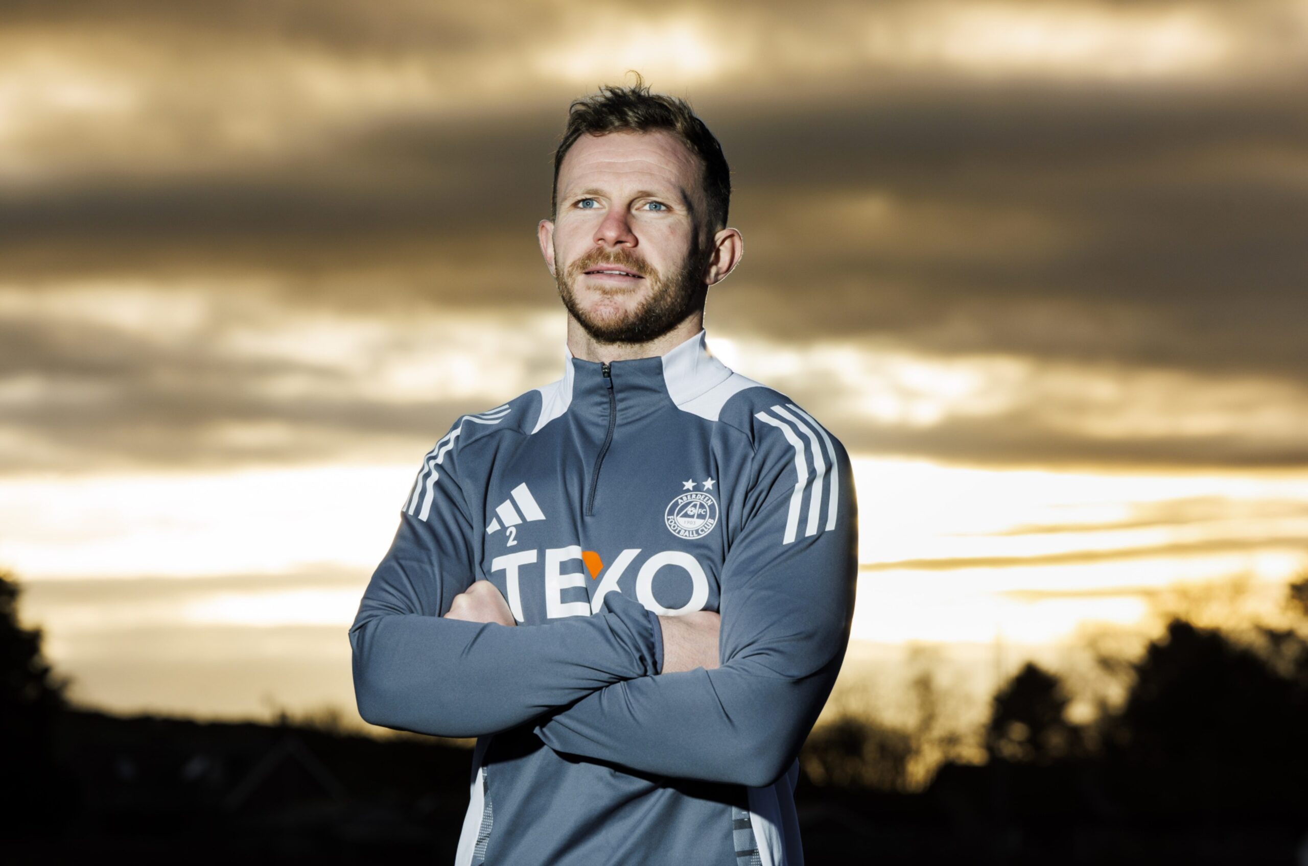 Aberdeen's Nicky Devlin at Cormack Park ahead of the clash with Celtic. Image; SNS 