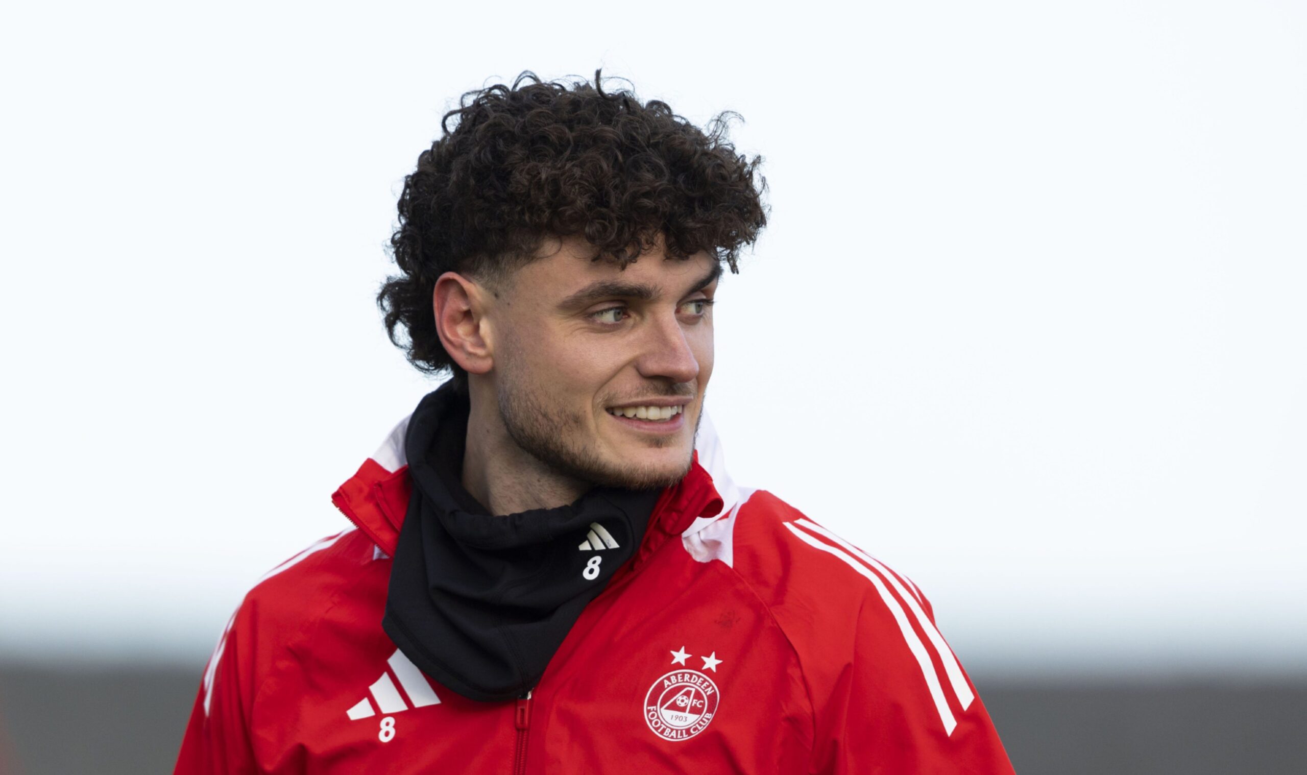 Aberdeen midfielder Dante Polvara during a training session at Cormack Park.