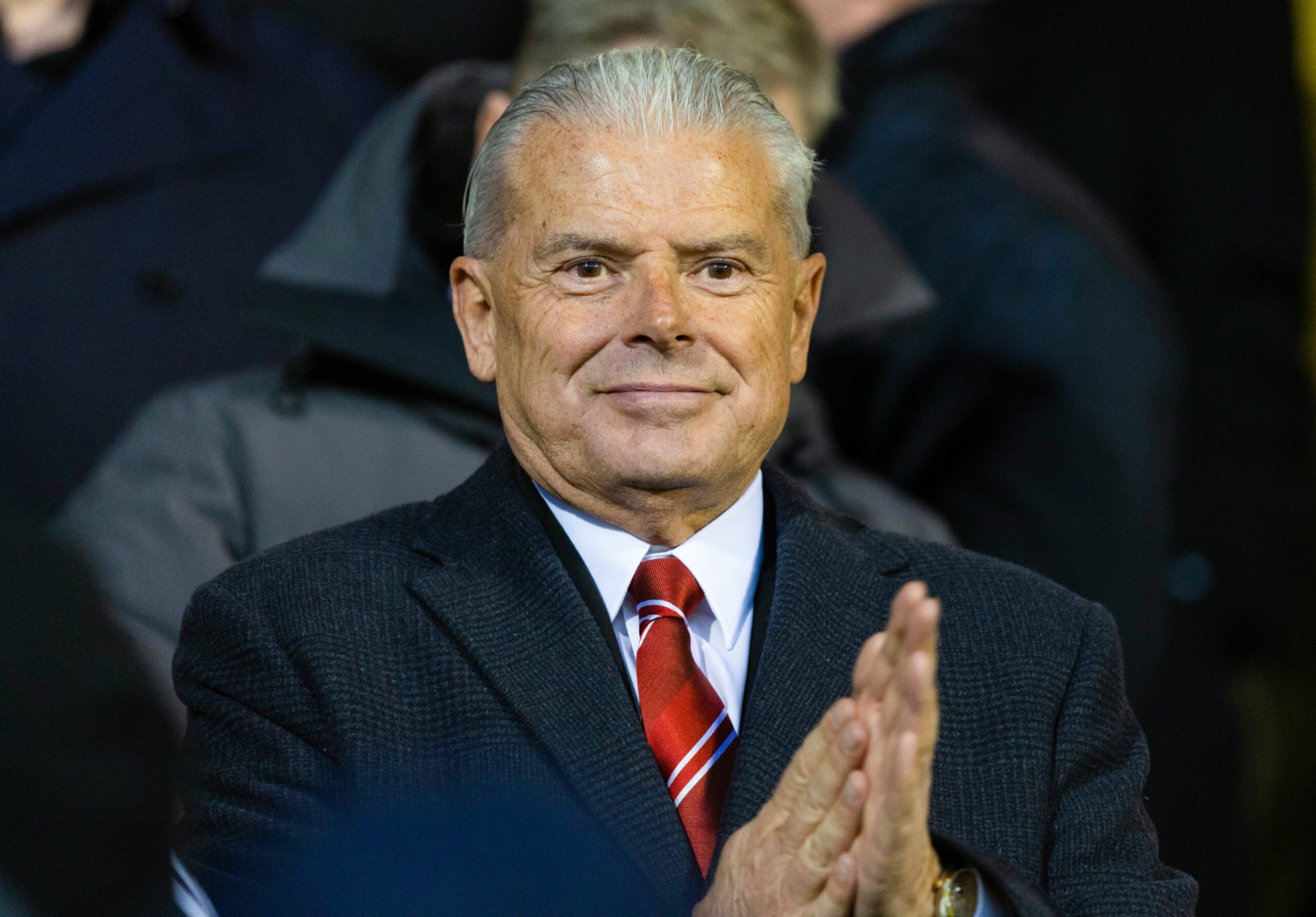 Aberdeen chairman Dave Cormack at Pittodrie for the Premiership match against St Johnstone. Image: SNS 