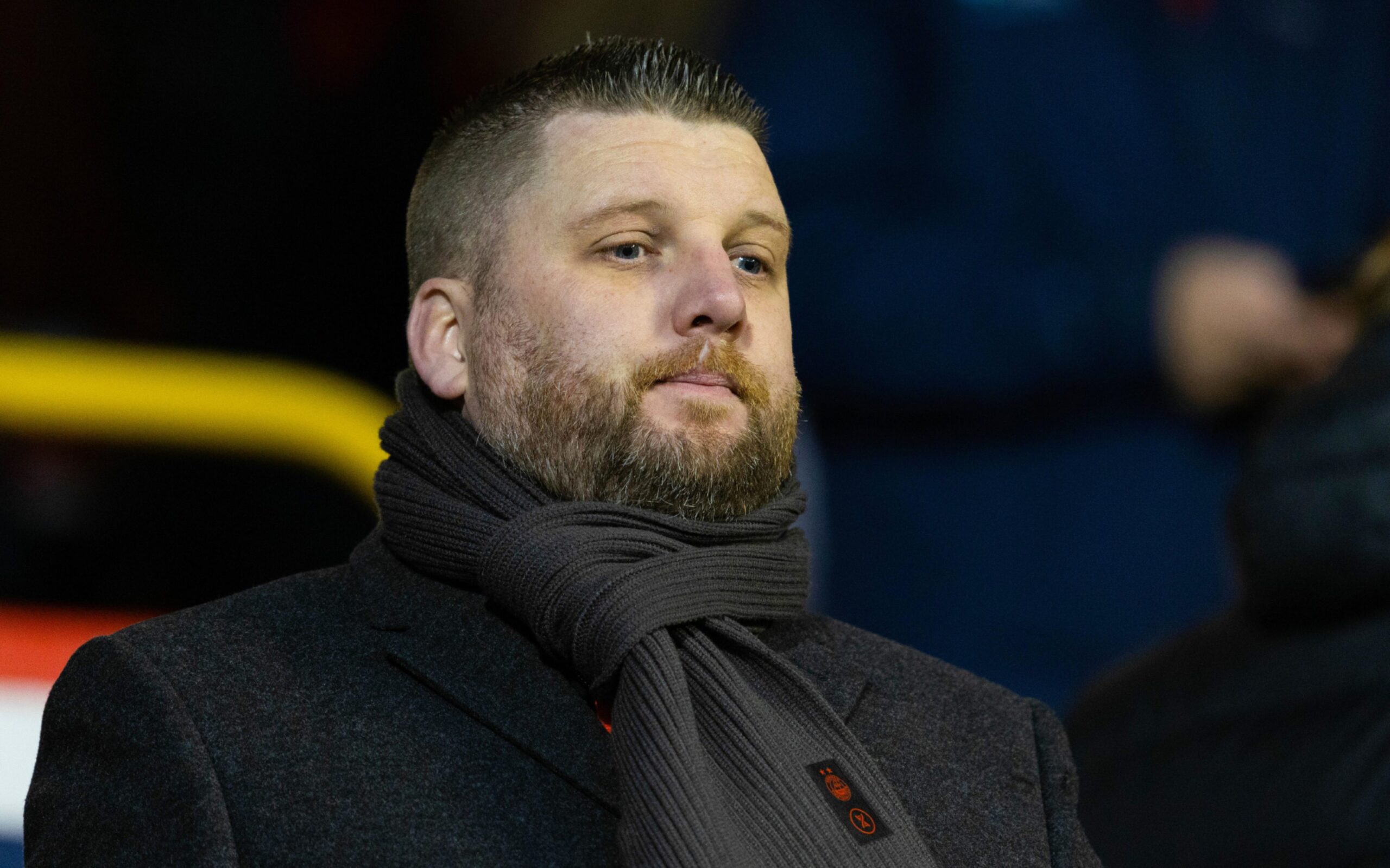 Aberdeen Chief Executive Alan Burrows during the 1-1 draw with St Johnstone at Pittodrie. Image: SNS