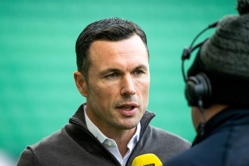 Ross County manager Don Cowie is interviewed for BBC Radio Scotland ahead of his team's SPFL Premiership fixture against Hibernian at Easter Road Stadium, Edinburgh, on December 14, 2025. 