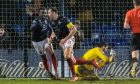 Ross County striker Jordan White turns away after scoring his 98th-minute equaliser in the 2-2 draw against Hearts in the SPFL Premiership on Sunday, December 29 at the Global Energy Stadium, Dingwall.