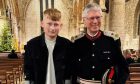 Adam Golebiewski and Andrew Simpson, the lord lieutenant of Banffshire