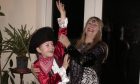 Maria and young Fabian at a Halloween party. Image: Maria Hall.