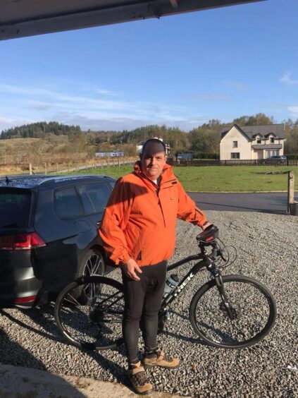 Andrew Spence got back on his bike after his stoma operation. 