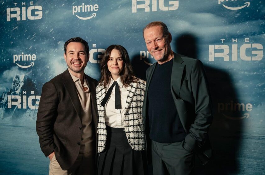 Martin Compston, Emily Hampshire and Iain Glen.