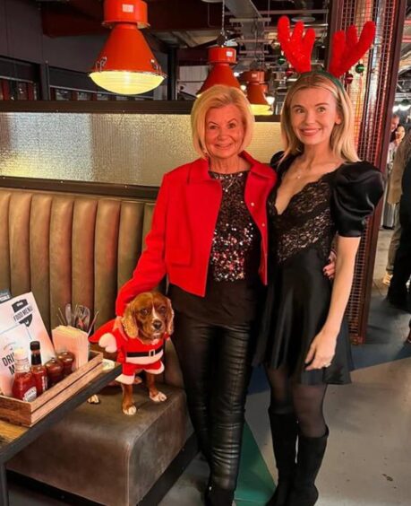 Nicola Toffolo and Georgia Toffolo with dog Monty.