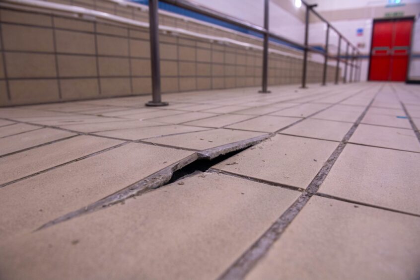 Tiling on poolside is also bossed. Image: Darrell Benns/DC Thomson