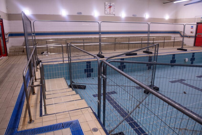 As well as retiling and aesthetics, the Bucksburn Swimming Pool refurbishment will improve accessibility at the facility - which is already favoured by those with mobility issues because of these steps down into the shallow end. Image: Darrell Benns/DC Thomson