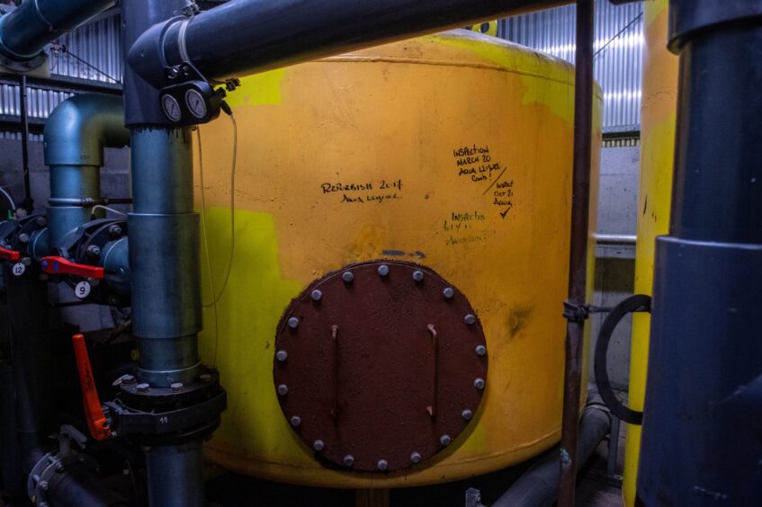 The sand filter tanks keeping Bucksburn Swimming Pool clean. Image: Darrell Benns/DC Thomson