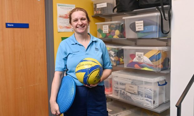 Alison Bain at the Royal Aberdeen Children's Hospital. The physion helps lead Fit Friday and other programmes at the children's hospital. Image: Darrell Benns/DC Thomson