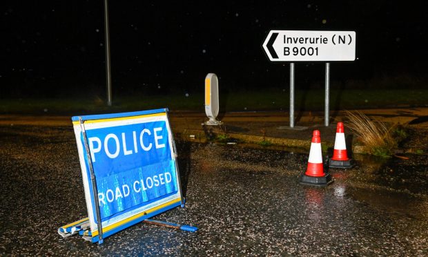 The road was closed until 1am. Image: Kenny Elrick/DC Thomson