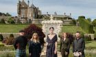 This photo shows the Harris Tweed Hebrides team at the Christian Dior Fashion show at Drummond Castle near Crieff in June.