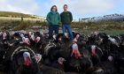 Becky Perry and Ian Stuart at Ledmacoy Turkeys